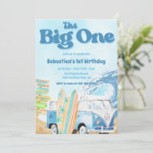 De grote uitnodiging van één Surf om de 1e verjaar (Staand voorkant)
