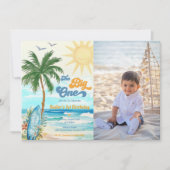 De grote uitnodiging van één Surf om de 1e verjaar (Voorkant)