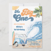 De grote uitnodiging van één Surf om de 1e verjaar (Voorkant)