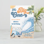 De grote uitnodiging van één Surf om de 1e verjaar (Staand voorkant)