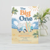 De grote uitnodiging van één Surf om de 1e verjaar (Staand voorkant)