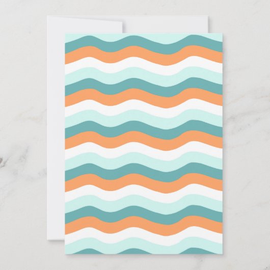 De grote uitnodiging van één Surf om de 1e verjaar (Achterkant)