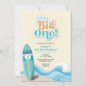 De grote uitnodiging van één Surf om de 1e verjaar (Voorkant)