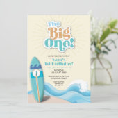 De grote uitnodiging van één Surf om de 1e verjaar (Staand voorkant)