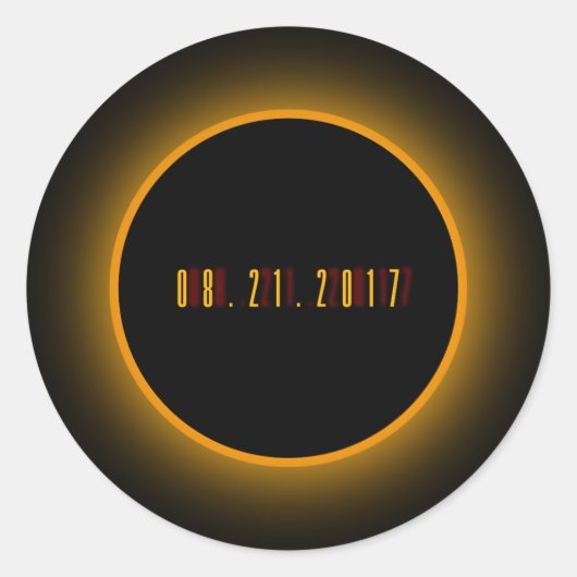 De Grote Verduistering 08.21.2017 Ronde Sticker (Voorkant)