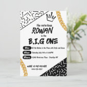 De Grote Verjaardag 90's Hip Hop Uitnodiging (Staand voorkant)