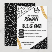 De Grote Verjaardag 90's Hip Hop Uitnodiging (Voorkant / Achterkant)