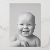 De grote vier 040e verjaardag foto zwart folie uitnodiging (Achterkant)