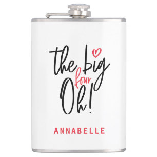 De grote vier oh! 40e verjaardag heupfles