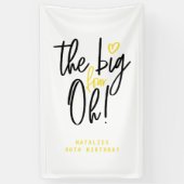 De grote vier oh! 40e verjaardag spandoek (Verticaal)