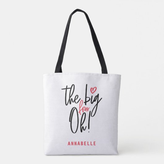 De grote vier oh! 40e verjaardag tote bag (Achterkant)