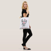 De grote vier oh! 40e verjaardag tote bag (Op model)