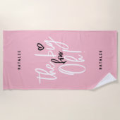 De grote vier oh! 40e verjaardagsfeestje roze girl strandlaken (Voorkant)