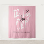 De grote vier oh! 40e verjaardagsfeestje roze girl wandkleed (Voorkant)