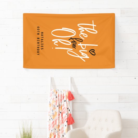 De grote vier oh! banner van 40e verjaardag (Insitu)