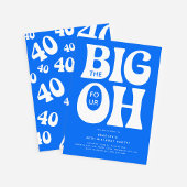 De Grote Vier OH! Blauwe 40e verjaardag Kaart