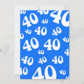 De Grote Vier OH! Blauwe 40e verjaardag Kaart (Achterkant)