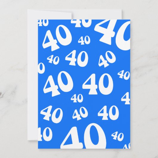 De Grote Vier OH! Blauwe 40e verjaardag Kaart (Achterkant)