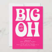 De Grote Vier OH! Roze 40e verjaardag Kaart (Voorkant)