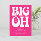 De Grote Vier OH! Roze 40e verjaardag Kaart (Staand voorkant)