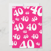 De Grote Vier OH! Roze 40e verjaardag Kaart (Achterkant)