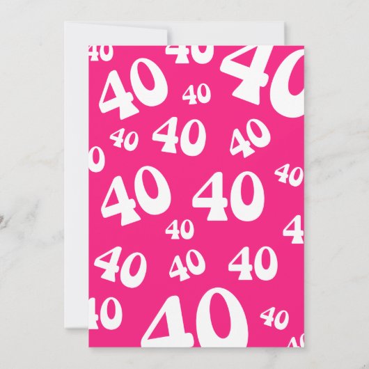 De Grote Vier OH! Roze 40e verjaardag Kaart (Achterkant)