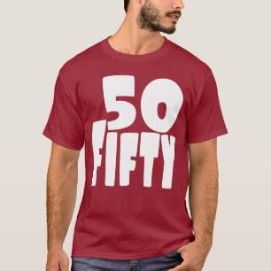 De grote vijf van vijftig jaar oud worden t-shirt