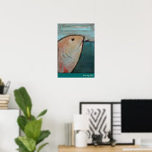 de grote vis poster (Thuiskantoor)