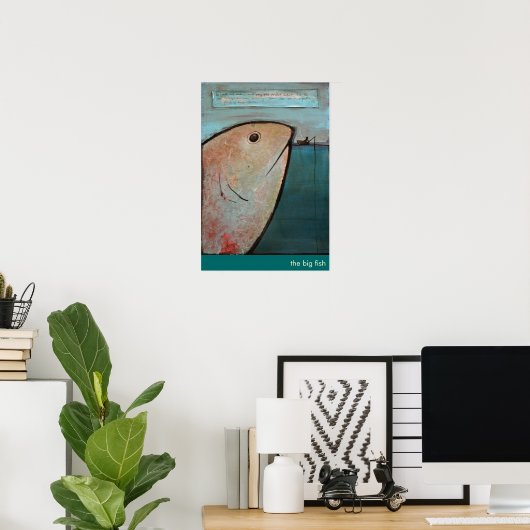 de grote vis poster (Thuiskantoor)
