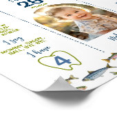 De Grote Vist 1e Verjaardag Milestone Poster (Hoek)