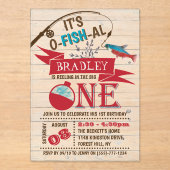 De grote Vist de eerste verjaardag Acryl Uitnodigingen (Voorkant)