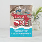 De grote Vist de eerste verjaardag Kaart (Staand voorkant)