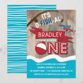 De grote Vist de eerste verjaardag Kaart (Voorkant / Achterkant)