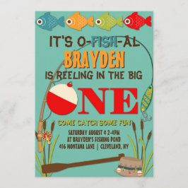 De grote Vist de eerste verjaardag Kaart