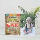 De grote Vist de eerste verjaardag Kaart (Staand voorkant)