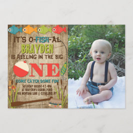 De grote Vist de eerste verjaardag Kaart