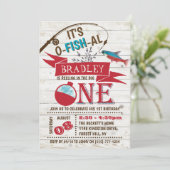 De grote Vist de eerste verjaardag Kaart (Staand voorkant)