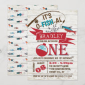 De grote Vist de eerste verjaardag Kaart (Voorkant / Achterkant)