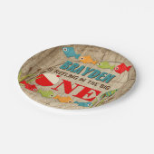 De grote Vist de eerste verjaardag Papieren Bordje (Gekanteld)