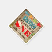 De grote Vist de eerste verjaardag Servet (Hoek)