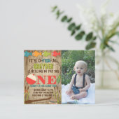 De grote Vist de eerste verjaardag Uitnodiging Briefkaart (Staand voorkant)