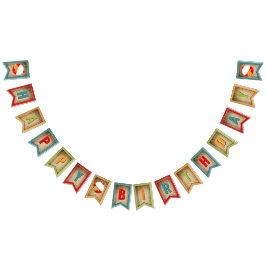 De grote Vist de eerste verjaardag Vlaggetjes