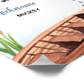 De Grote Vist het eerste verjaardagsmijlpaalteken Poster (Hoek)