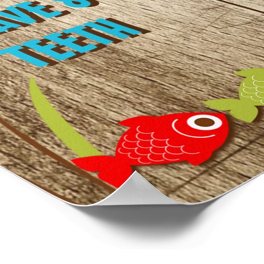 De grote Vist het thema 1e verjaardag Poster (Hoek)