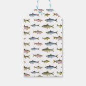 De Grote Vist Verjaardag Dank u Label Cadeaulabel (Achterkant)