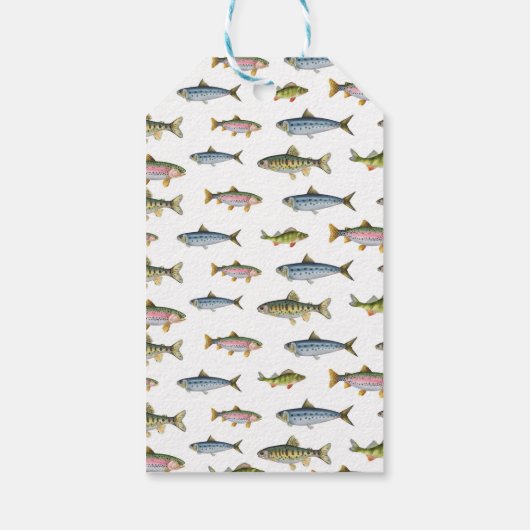 De Grote Vist Verjaardag Dank u Label Cadeaulabel (Achterkant)