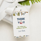 De Grote Vist Verjaardag Dank u Label Cadeaulabel