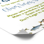 De grote Vist Verjaardag Tijd Capsule teken Poster (Hoek)