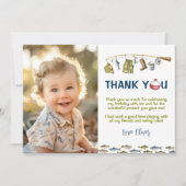 De grote Vist verjaardagsfoto bedankje Bedankkaart (Voorkant)