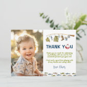 De grote Vist verjaardagsfoto bedankje Bedankkaart (Staand voorkant)